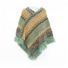 Zigzag fringe edge poncho