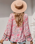 Bohemian Floral Print Blouse