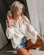 Embroidery Patchwork Blouse