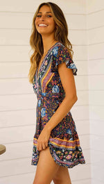 Boho V Neck Dress