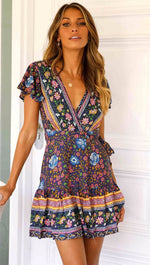 Boho V Neck Dress