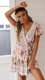 Boho V Neck Dress