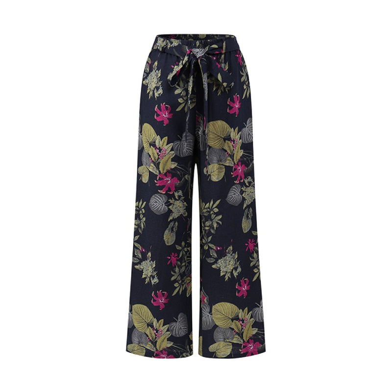 Floral Linen Trousers