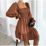 Long Sleeve Square Neck Dress