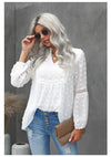 Chiffon Dotted Lace Blouse