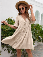 Tassel tiered mini dress