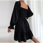 Long Sleeve Square Neck Dress