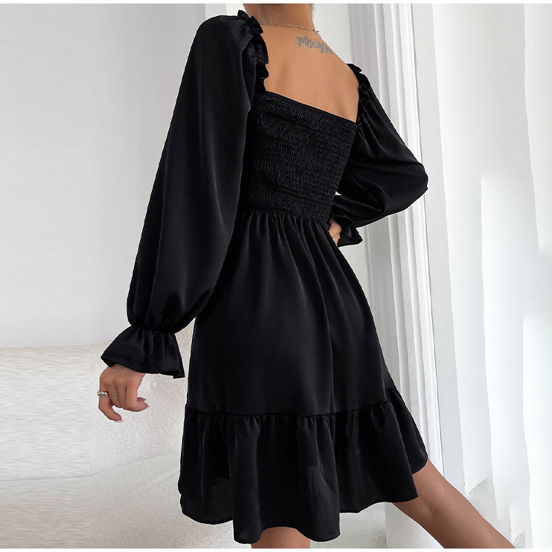 Long Sleeve Square Neck Dress