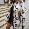 Multi Tone Patchwork Faux Fur Coat