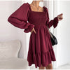 Long Sleeve Square Neck Dress