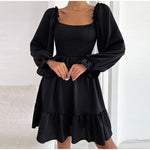 Long Sleeve Square Neck Dress