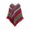 Zigzag fringe edge poncho