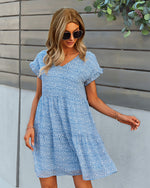 Short Ruffle Sleeve Dress