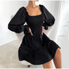 Long Sleeve Square Neck Dress