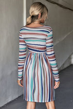 Striped Long Sleeve Dress