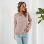 Knitted Heart V-Neck Jumper