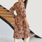 Autumn Leaves Midi Dress