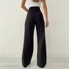 Wide Leg Flared Tie Up Trousers