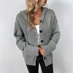 Knitted Hooded Cardigan