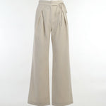 Wide Leg Flared Tie Up Trousers