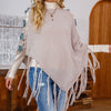 Side Crochet tassel Trimmed Cloak