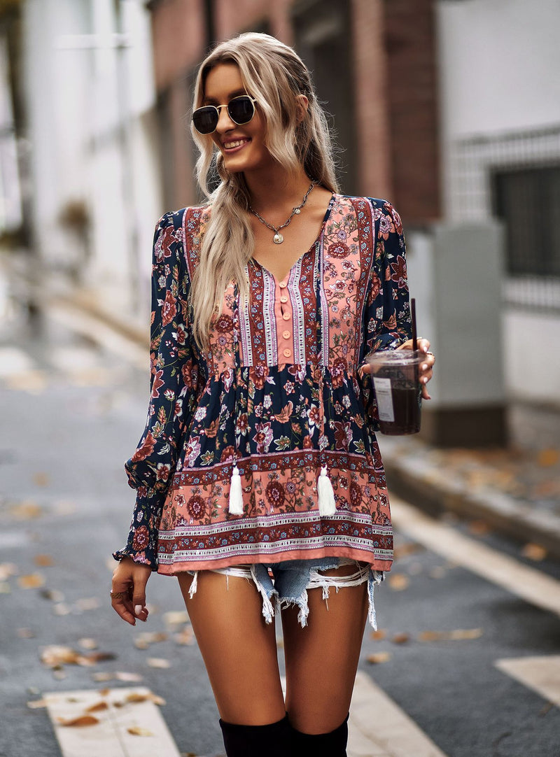 Bohemian Button Blouse