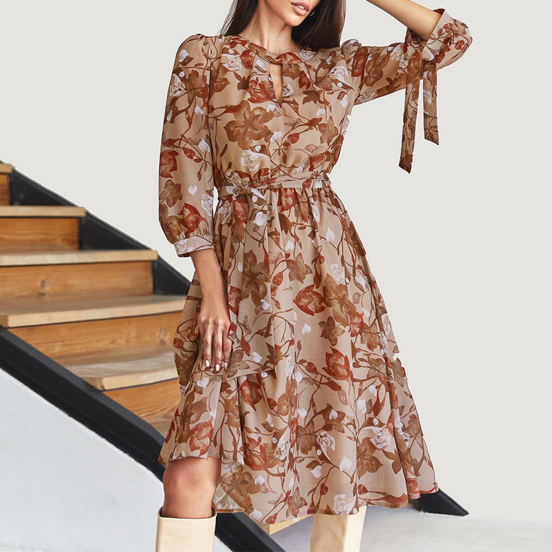 Autumn Leaves Midi Dress