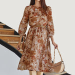 Autumn Leaves Midi Dress