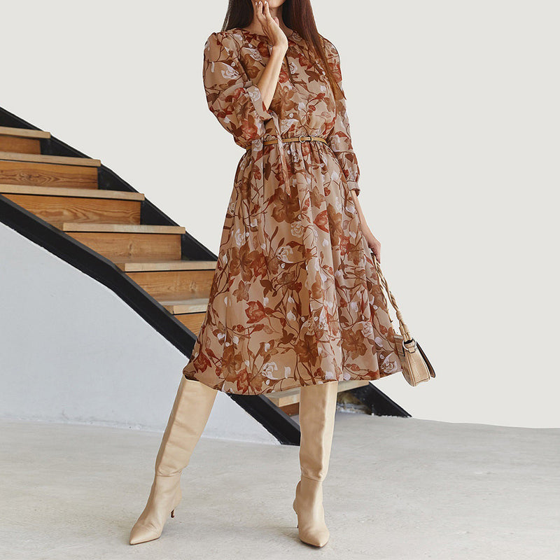 Autumn Leaves Midi Dress