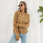 Knitted Heart V-Neck Jumper