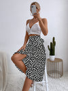 Side Wrap Print Skirt