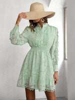 Embroidered Lace Sleeve Dress Sale