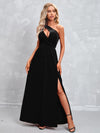 Velvet Key Hole Sleeve Maxi Dress