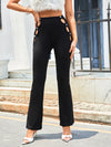 Open Side Detail Flared Trousers