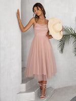 Tulle skater midi dress