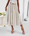 Split Fabric Tulle Skirt