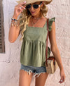 Ruffle Sleeveless Top