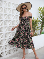 Off Shoulder Floral Dress