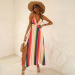 Striped Sleeveless Maxi Dress Sale