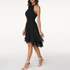 Halter neck Wave Hem Dress