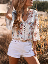 Embroidered Trim Floral Blouse