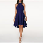 Halter neck Wave Hem Dress