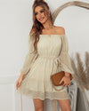 Off Shoulder Belted Dress