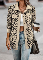 Leopard Print Corduroy Shacket