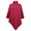 Side Button Roll Neck Poncho