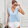 Ruffle Empire Line Sleeveless Top