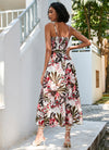 Printed V Neck Maxi Dress