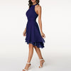 Halter neck Wave Hem Dress