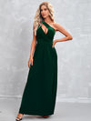 Velvet Key Hole Sleeve Maxi Dress