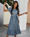 Tiered Belted Dress